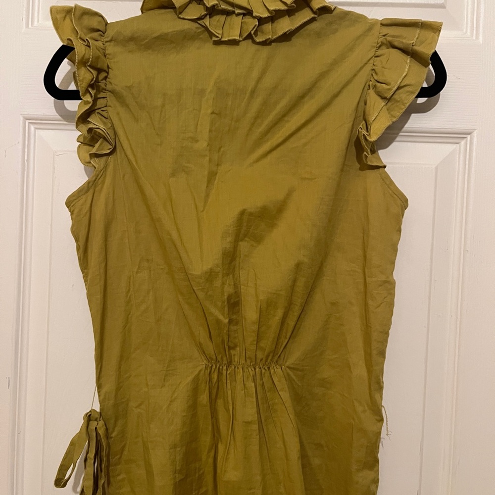 AZIZ Ruffled Top Chartreuse - Picture 4 of 4